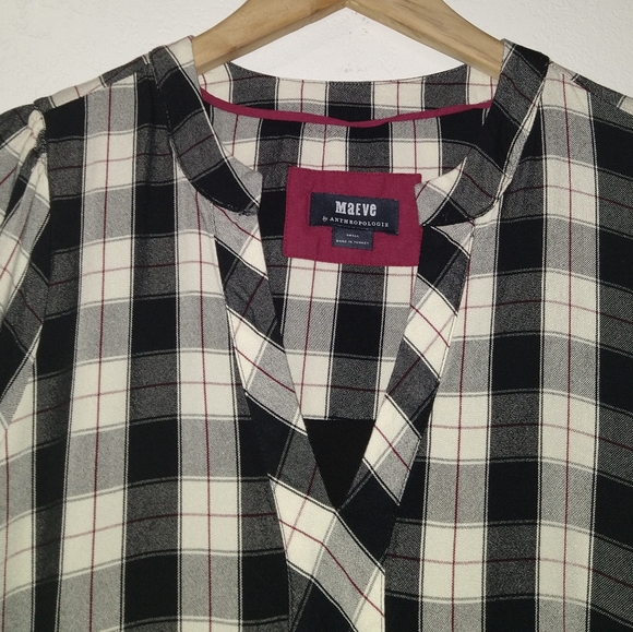 ANTHRO' MAEVE Amber Plaid Tiered Tunic Dress - Picture 6 of 9